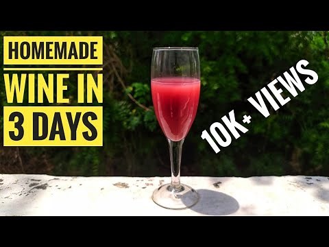 Grape Wine In 3 Days | How To Make Wine At Home | Quick Wine