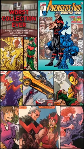 Shawn Marek on Instagram: "Avengers Two: Wonder Man & The Beast (2000) Oh man! Wonder Man has a new show coming out so HOPEFULLY everyone out there will be asking “what this Wonder Man guy all about?” That's because Wonder Man is great and y'all need to learn about him. Nonetheless, we can help a little bit and throw in a bit of Hank McCoy as well: Highlights include: * Wonder Man’s closet of subpar costumes * Scarlet Witch helps the Blob lose weight * Rodney Dangerfield vs. Susan Powter * ViSha