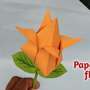 how to make paper flowers | easy origami lotus flower | paper lotus flower making easy | Easy paper crafts