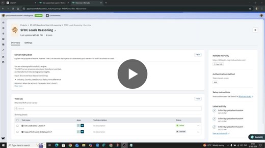 #ai #workato #salesforce #mcp #llm #automation #chatgpt #datavisualization #datastrategy #revops #conversationalbi #agenticai #unstructureddata #engineering #cloudtechnology #techtrends #ipaas… | SYED ZAHEER HUSSAIN