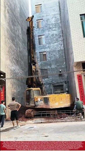 Driving Piles in a Tight Space with a Rotary Drill