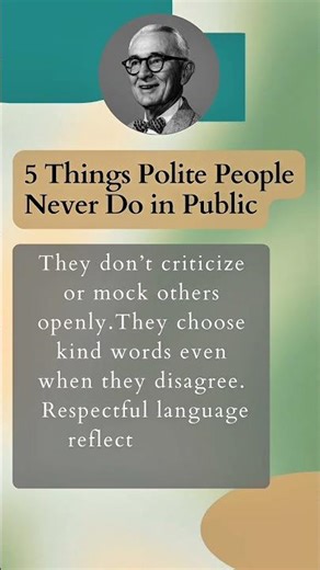 5 Things Polite People Never Do In Public 🇱🇷