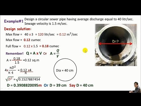 English - Sewer line design / design of sewer pipe.