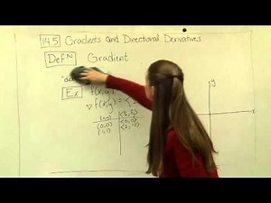 Gradients and Directional Derivatives: Part 1