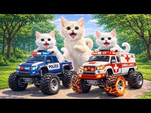 Mama Cat Trims Fur on the Farm and Makes Funny Tiger Hat for Her Kittens at Home 🐾🎩🐯