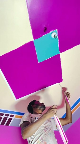 Maskin teyip ceiling design bedroom painting 🏡# #art ….more