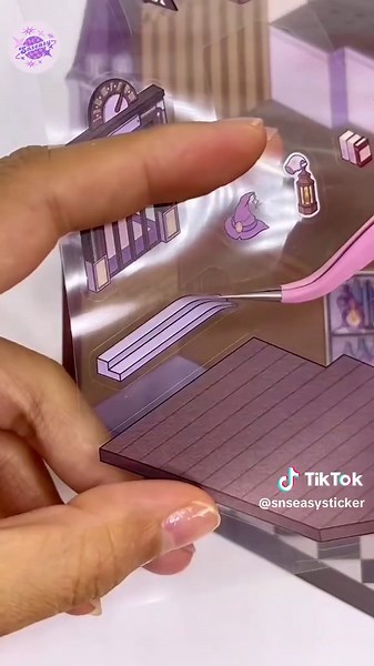 ASMR 3D DIY Scene Sticker Magic Castle Tutorial