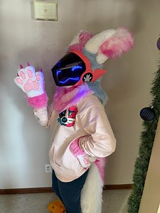 Protogen Premade Fursuit Partial (head, Hand Paws, and Large Tail With Belt) - Etsy