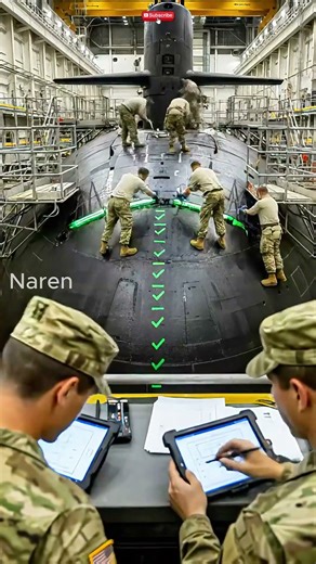 Inside the pressurized hull: Maintaining the #submarine #stealth #militarysecrets #fyp #shorts