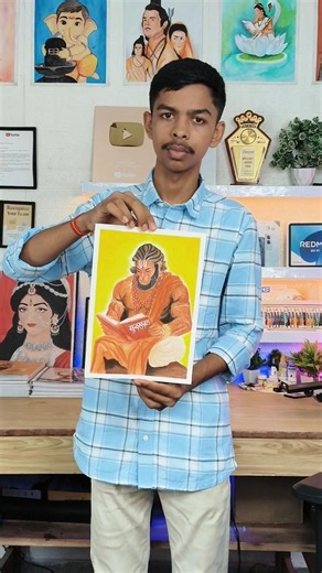 👀Wait For Hanuman ji 🚩 #hyperrealism #trending #drawing #artist #ytshorts #shorts #bajrangbali #art