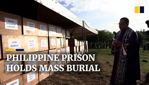 Philippines’ largest prison holds mass burial for 70 unclaimed bodies of inmates who died