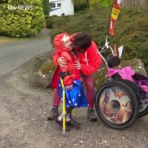 10K views · 429 reactions | This is the moment the West Country's own Wonder Woman six-year-old Carmela finished her challenge of walking 10km each day in September. She's got muscular dystrophy and has raised an incredible £12,000 for research into the condition. Read about her amazing challenge here: https://bit.ly/2S9wE3I | ITV News West Country | Facebook