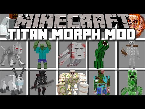 Minecraft TITAN MORPH MOD / DON'T METAMORPH IN TO TITANS AND BOSS MOBS !! Minecraft Mods