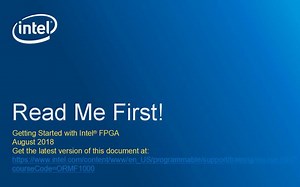 Intel FPGA入门指南