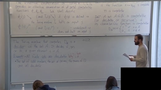 AIT9–Decidable sets, recursively enumerable sets, recognizable sets