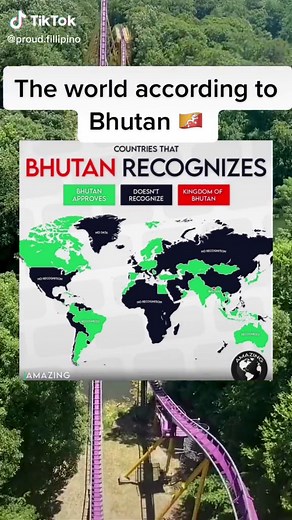 They dont recognize my country 🥲 | Video credits: @T-R TV | Map credits: In video | #geography #fyp #bhutan