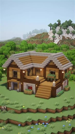 Minecraft Easy Spruce House #minecraft #minecrafttutorial #minecraftbuilding #minecraftbuilds