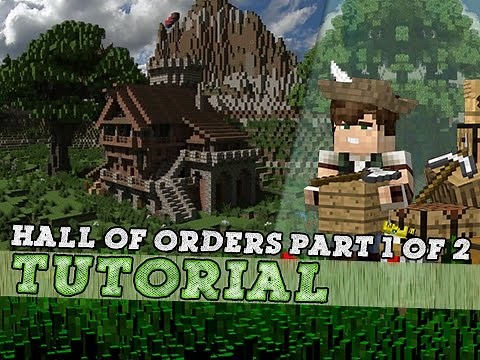 Minecraft Tutorial: Medieval Hall Of Orders! Part 1/2