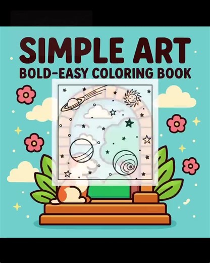 Bold & Easy Coloring Pages for Kids and Adults – Simple Thick Line Art, Printable PDF, Relaxing Digital Download Activity, 100 Easy Pages - Etsy