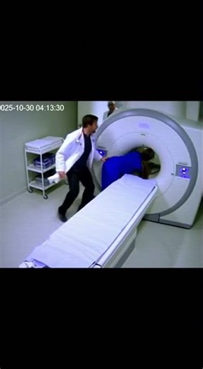 Magnet Pull Mayhem in the MRI Suite #MRIRoomScene #HospitalCCTV MagneticPull IntenseMoment HyperReal
