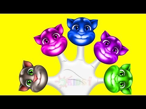 Talking Tom Finger Family & Learn Colors | Colours for Kids Animation Education Cartoon Compilation
