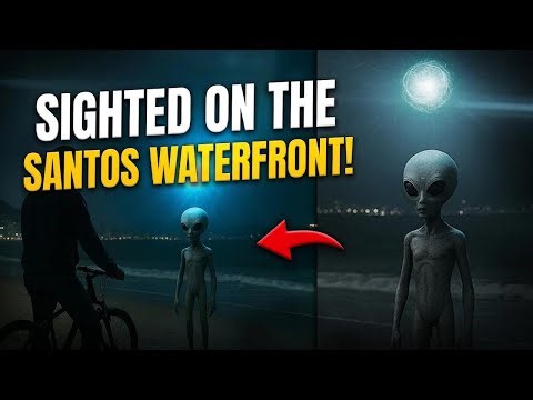 Grey Alien Spotted on Santos Beach!