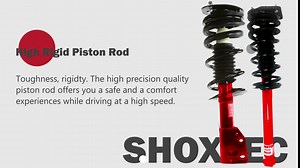 Shoxtec Full Set Complete Strut Assembly Replacement for 1999-2005 Chevrolet Cavalier 1999-2005 Pontiac Sunfire Coil Spring Assembly Shock Absorber Repl.172174 171281