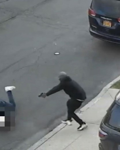 Shooting of reputed Mafia associate's son outside his home caught on camera