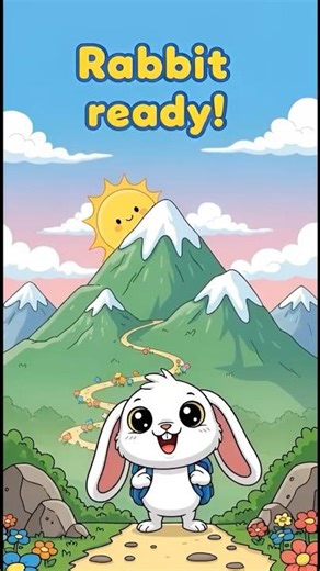 Bunny Climbs a Mountain 🐰⛰️ (So Cute!) #shorts