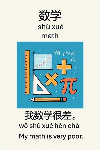 Learn Chinese: 数学 🔢 📐 (math) #chinese #english #mandarin
