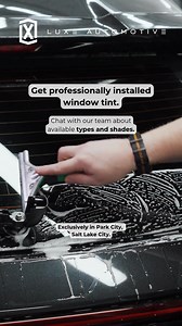 Professional window tint done to perfection. Reduces interior heat buildup, interior wear from UV radiation, increases privacy, and looks awesome! Click the button below to chat with one of our expert service advisors for info and scheduling. | LUXE Automotive