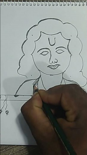 How to Draw Lord Krishna with Pencil ✍️ | Step-by-Step Sketch Tutorial