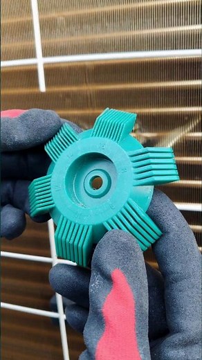 Fixing Radiator Fins with a Comb! 🛠️ #ACRepair #HVACTools #RadiatorFins #airconditioner #HVAC