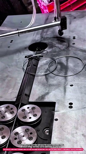 Automatic wire ring forming machine Producing Ø50–300 mm Rings from 2–6 mm Wire