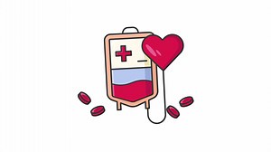 color line Blood Donation animated icon