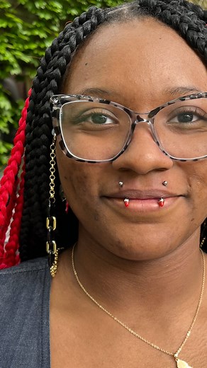 Fresh paired vertical upper lip piercings from @bananzaaaa using jewelry from our friends at @anatometalinc ✨ | CowPök Piercing & Tattoo Gallery