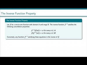 The Inverse Function Property