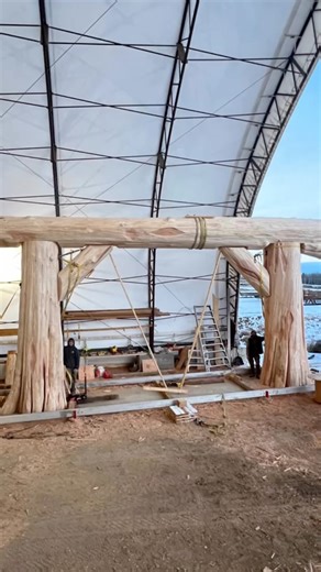 12K views · 479 reactions | A big beast gate heading to Montana early next week | Langberg Log Homes | Facebook