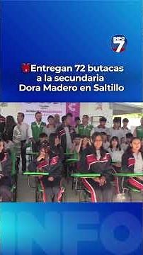 Entregan 72 butacas a la secundaria Dora Madero en Saltillo