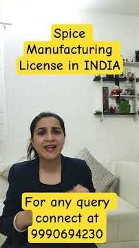 Process for registering Spice Manufacturing License in INDIA #shorts #ytshorts