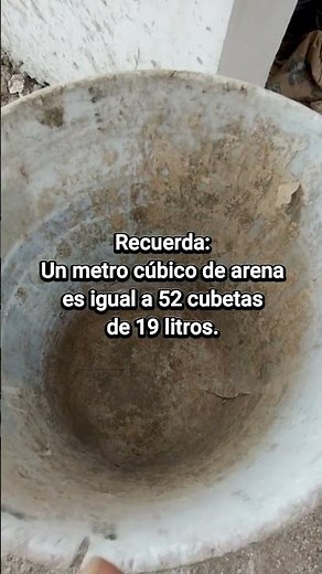 ✅Un metro cúbico de arena en cubetas #arquitectura #ingenieria #construccion #construction #albañil