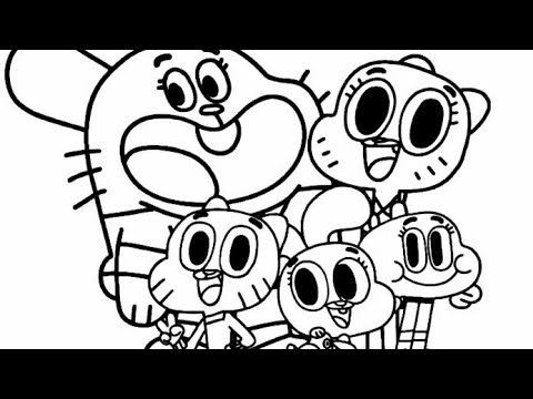 How to Coloring Gumball Easy Step by Step, Gumball Drawing and Coloring for Kids