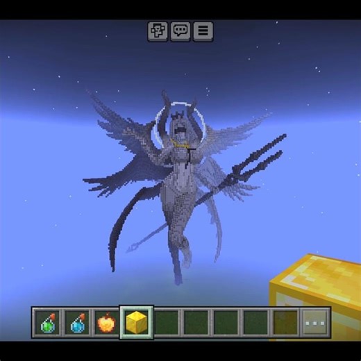 🔥MINECRAFT STATUE BUILD IN GIRL #minecraft #pixelart