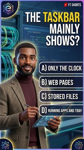 Windows Operating System MCQs # 10 | Primary Functions of the Windows Taskbar Explained