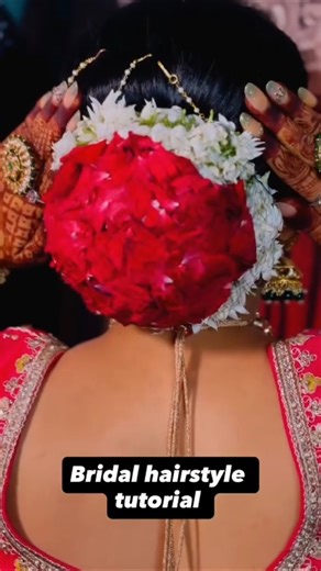 Bridal hairstyle tutorial🤩🌹😱👍#bride #bridal #hairstyle #beauty #shorts #wedding #hairdo #hairstyled