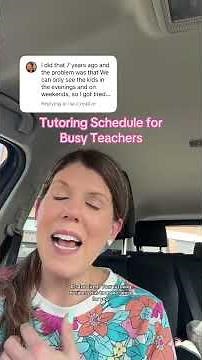 Tutoring Schedule For Busy Teachers | How To Fit Tutoring Into Your Week