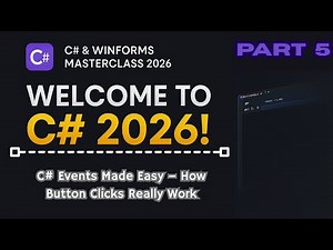 C# Events FINALLY Explained – Button Clicks, Sender & TextChanged (WinForms .NET 10)