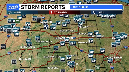 Heavy rain, strong winds batter Indiana