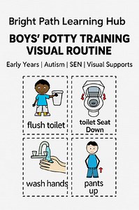 Boys Potty Training Visual Routine | Autism, SEN, Toilet Training Schedule / PEC