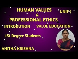 Human Values&Professional Ethics/Introduction of. Value education